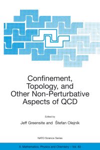 Book Cover for Confinement, Topology, and Other Non-Perturbative Aspects of QCD by Jeff Paul Greensite, Stefan Olejník