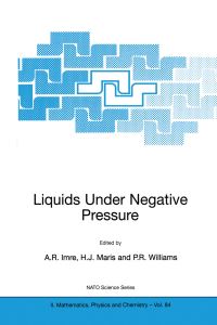 Book Cover for Liquids Under Negative Pressure by AR Imre, HJ Maris, PR Williams