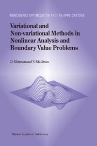 Book Cover for Variational and Non-Variational Methods in Nonlinear Analysis and Boundary Value Problems by D Motreanu, V Radulescu