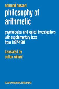 Book Cover for Philosophy of Arithmetic by Edmund Husserl