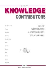 Book Cover for Knowledge Contributors by Vincent F Hendricks, Klaus Frovin Jorgensen, Stig Andur Pedersen