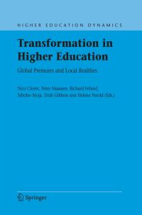 Book Cover for Transformation in Higher Education by Nico Cloete
