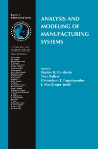 Book Cover for Analysis and Modeling of Manufacturing Systems by Stanley B Gershwin