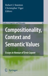 Book Cover for Compositionality, Context and Semantic Values by Ernest LePore, Robert Stainton, Christopher David Viger