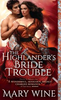 Book Cover for The Highlander's Bride Trouble by Mary Wine, Copyright Paperback Collection Library of Congress