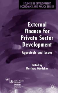 Book Cover for External Finance for Private Sector Development by M O Odedokun, United Nations University, World Institute for Development Economics Research