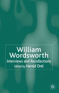 Book Cover for William Wordsworth by Harold Orel