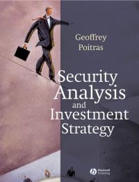 Book Cover for Security Analysis and Investment Strategy by Geoffrey Poitras