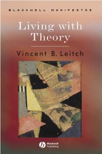 Book Cover for Living With Theory by Vincent B Leitch