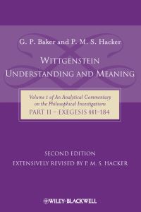 Book Cover for Wittgenstein Part 2 Exegesis SS1-184 by Gordon P Baker, P M S Hacker