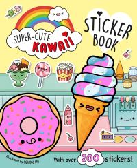 Book Cover for Super-Cute Kawaii Sticker Book by Farshore
