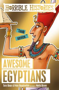 Book Cover for Awesome Egyptians by Terry Deary, Peter Hepplewhite
