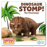 Book Cover for Dinosaur Stomp! The Triceratops by Peter Curtis, Jeanne Willis, Paul Stickland, England Natural History Museum London