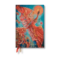 Book Cover for Firebird (Birds of Happiness) Mini 12-Month Horizontal Softcover Flexi Dayplanner 2025 (Elastic Band Closure) by Paperblanks