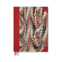 Book Cover for Rubedo (Cockerell Marbled Paper) Ultra 12-Month Day-at-a-Time Softcover Flexi Dayplanner 2025 (Elastic Band Closure) by Paperblanks