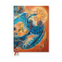 Book Cover for Skybird (Birds of Happiness) Ultra 12-Month Vertical Softcover Flexi Dayplanner 2025 (Elastic Band Closure) by Paperblanks