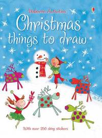 Book Cover for Christmas Things to Draw by Lesley Sims, Simona Bursi