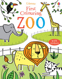Book Cover for First Colouring Book Zoo by Jessica Greenwell