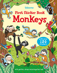 Book Cover for First Sticker Book Monkeys by Jessica Greenwell