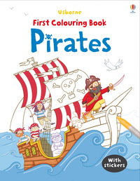Book Cover for First Colouring Book Pirates + Stickers by Sam Taplin