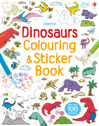 Book Cover for Dinosaurs Colouring & Sticker Book by Sam Taplin