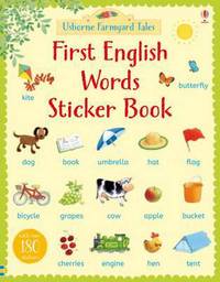 Book Cover for First English Words Sticker Book by Heather Amery