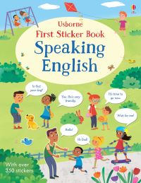 Book Cover for First Sticker Book Speaking English by Mairi Mackinnon