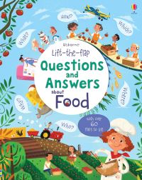 Book Cover for Usborne Lift-the-Flap Questions and Answers About Food by Katie Daynes