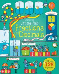 Book Cover for Usborne Lift-the-Flap Fractions and Decimals by Rosie Dickins