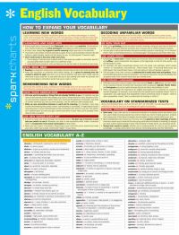 Book Cover for English Vocabulary SparkCharts by SparkNotes