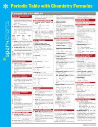 Book Cover for Periodic Table With Chemistry Formulas SparkCharts by SparkNotes