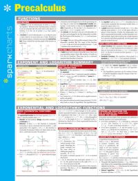 Book Cover for Precalculus SparkCharts by SparkNotes