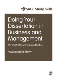 Book Cover for Doing Your Dissertation in Business and Management by Reva Brown