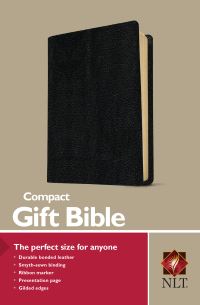 Book Cover for Compact Gift Bible NLT (Bonded Leather, Black) by Tyndale