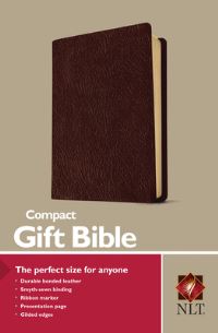 Book Cover for Compact Gift Bible NLT (Bonded Leather, Burgundy/maroon) by Tyndale