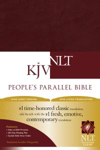 Book Cover for People's Parallel Bible KJV/NLT (Imitation Leather, Burgundy/maroon) by Tyndale