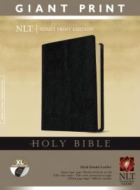 Book Cover for Holy Bible, Giant Print NLT (Bonded Leather, Black, Indexed, Red Letter) by Tyndale