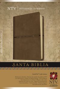 Book Cover for Santa Biblia NTV, Edición De Referencia Ultrafina (SentiPiel, Café Rústico, Letra Roja) by Tyndale