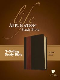 Book Cover for HCSB Life Application Study Bible, Second Edition, TuTone (Red Letter, LeatherLike, Brown/Tan) by Tyndale