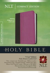 Book Cover for Compact Edition Bible NLT, TuTone (LeatherLike, Pink/Brown) by Tyndale
