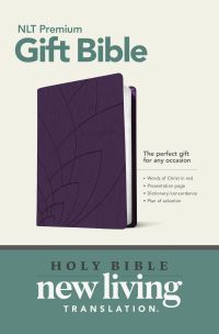 Book Cover for Premium Gift Bible NLT (LeatherLike, Purple Petals, Red Letter) by Tyndale