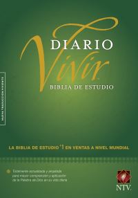 Book Cover for Biblia De Estudio Del Diario Vivir NTV (Tapa Dura, Verde, Índice, Letra Roja) by Tyndale