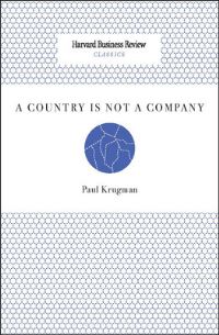 Book Cover for A Country Is Not a Company by Paul R Krugman