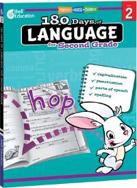 Book Cover for 180 Days of Language for Second Grade by Christine Dugan