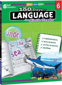Book Cover for 180 Days of Language for Sixth Grade by Suzanne I Barchers