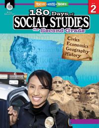 Book Cover for 180 Days of Social Studies for Second Grade by Terri McNamara, Shell Education Firm
