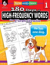 Book Cover for 180 Days(tm) High-Frequency Words for First Grade by Jodene Smith