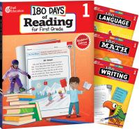 Book Cover for 180 Days¬: Reading, Math, Writing, & Language for Grade 1: 4-Book Set by Multiple Authors, Suzanne Barchers, Christine Dugan, Jodene Lynn Smith, Suzanne I Barchers, Suzanne Barchers, Jodene Smith, Suzanne Barchers, Jodene Smith