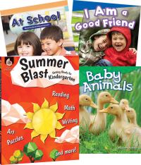 Book Cover for Learn-at-Home Kindergarten 4-Book Set by Multiple Authors