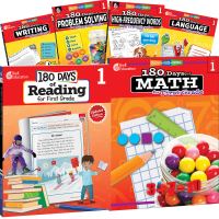 Book Cover for 180 Days¬: Reading, High-Frequency Words, Math, Problem Solving, Writing, & Language for Grade 1: 6-Book Set by Multiple Authors
